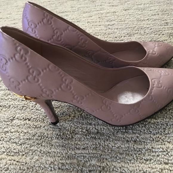 Rare Blush colored GUCCI Guccissima pumps size 6 - Picture 6 of 8